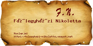 Félegyházi Nikoletta névjegykártya