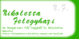 nikoletta felegyhazi business card